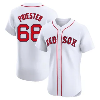 Men's Elite White Quinn Priester Boston Red Sox Home Jersey