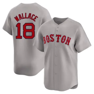 Men's Limited Gray Jacob Wallace Boston Red Sox Away Jersey