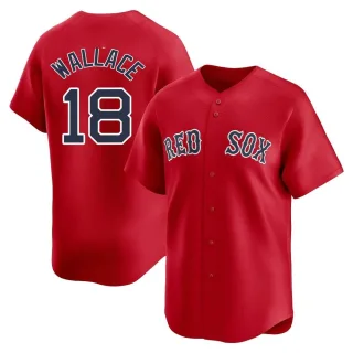 Men's Limited Red Jacob Wallace Boston Red Sox Alternate Jersey