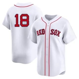 Men's Limited White Jacob Wallace Boston Red Sox 2nd Home Jersey