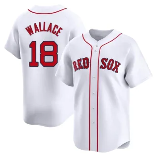 Men's Limited White Jacob Wallace Boston Red Sox Home Jersey