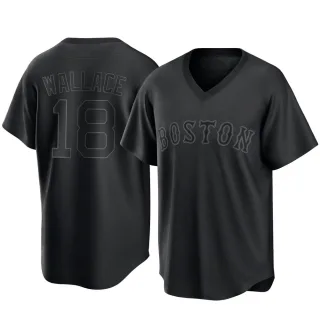 Men's Replica Black Jacob Wallace Boston Red Sox Pitch Fashion Jersey