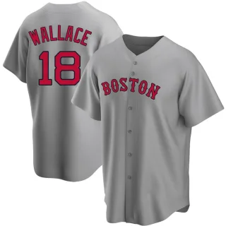 Men's Replica Gray Jacob Wallace Boston Red Sox Road Jersey