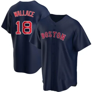 Men's Replica Navy Jacob Wallace Boston Red Sox Alternate Jersey