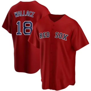 Men's Replica Red Jacob Wallace Boston Red Sox Alternate Jersey