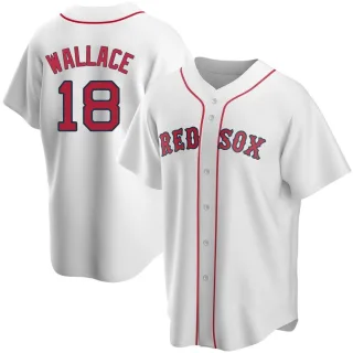 Men's Replica White Jacob Wallace Boston Red Sox Home Jersey