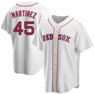 Men's Majestic Boston Red Sox #45 Pedro Martinez Replica White