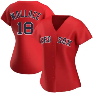 Women's Authentic Red Jacob Wallace Boston Red Sox Alternate Jersey