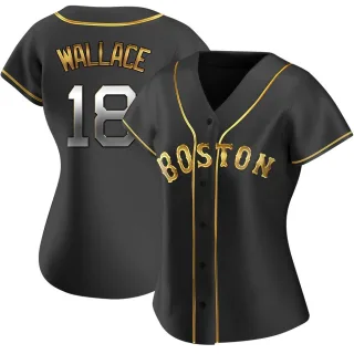 Women's Replica Black Golden Jacob Wallace Boston Red Sox Alternate Jersey